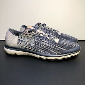 Womens UNDER ARMOUR Speedform Velociti Gray Graphic Running Shoes / Size 9.5